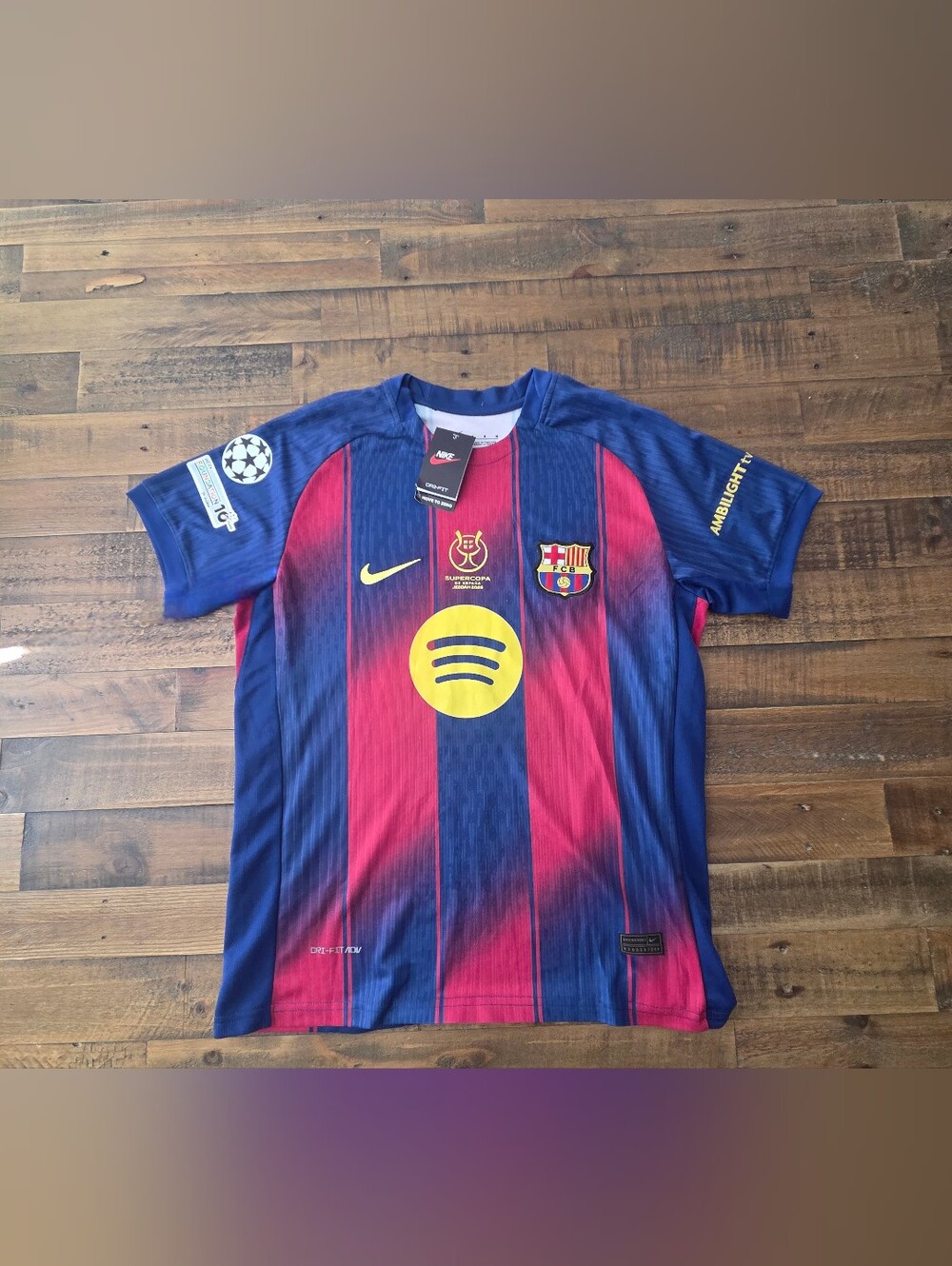 Nike FC Barcelona Dri-FIT Lamine Yamal #10 Soccer Jersey Blue/Red Mens M